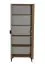 Drehtürenschrank mit viel Stauraum | 68,5 x 35 x 195 cm | 5 Fächer | Eiche Cremona / Beige | Griffe aus Metall | 4 Einlegeböden | 1 Spiegel | 2 Türen