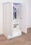 Vollholz-Kleiderschrank, Farbe: Weiß / Blau 160x80x60 cm