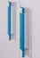 Kinderschrank, Farbe: Weiß / Blau - 189 x 90 x 50 cm (H x B x T)
