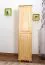 Kleiderschrank | 1 Drehtür | mit Kleiderstange | 47 cm breit | Massivholz | Farbe: Natur Abbildung