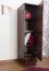 Massivholz-Schrank Kiefer, Farbe: Nuss 190x47x60 cm Abbildung