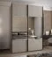 Kleiderschrank / Schiebetürenschrank | Spiegel | 245,5 x 180 x 64 cm | 2 Kleiderstangen | Soft-Close | 11 Fächer | Farbe: Kaschmir | 2 Schiebetüren