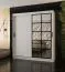 Kleiderschrank / Schiebetürenschrank | Weiß Matt | 10 Fächer | 2 Kleiderstangen | hochwertig Verarbeitet | 180 x 62 x 200 cm | dekorative Spiegeltür