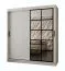 Kleiderschrank / Schiebetürenschrank | Weiß Matt | 10 Fächer | 2 Kleiderstangen | hochwertig Verarbeitet | 180 x 62 x 200 cm | dekorative Spiegeltür