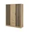 Kleiderschrank mit genügend Stauraum Leeds 13, Farbe: Eiche Artisan - Abmessungen: 200 x 155 x 51 cm (H x B x T)