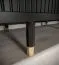 Edler Schiebetürenschrank mit fünf Fächern Jotunheimen 52, Farbe: Schwarz - Abmessungen: 208 x 120,5 x 62 cm (H x B x T)