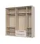 Kleiderschrank mit genügend Stauraum Neiafu 45, Farbe: Kaschmir, zwei Schubladen, Maße: 226 x 232 x 60 cm, drei Kleiderstangen, Soft-Close-Funktion, verstellbare Füße