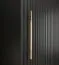 Eleganter Kleiderschrank mit fünf Fächern Jotunheimen 04, Farbe: Schwarz - Abmessungen: 208 x 120,5 x 62 cm (H x B x T)