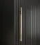 Außergewöhnlicher Schiebetürenschrank mit drei Türen Jotunheimen 108, Farbe: Schwarz - Abmessungen: 208 x 250,5 x 62 cm (H x B x T)