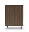 Kommode | Farbe: Eiche Dunin | inkl. LED-Beleuchtung | 6 Fächer | 94 x 40 x 126 cm | Push-to-open Funktion | 2 Drehtüren | schlanke Metallbeine | Soft-Close Funktion