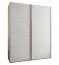 Kleiderschrank / Schiebetürenschrank | 245,5 x 140 x 64 cm | 2 Kleiderstangen | 2 Schiebetüren | Soft-Close | 11 Fächer | 10 Einlegeböden | Farbe: Weiß
