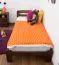 Kinderbett / Jugendbett Kiefer Vollholz massiv Nussfarben A5, inkl. Lattenrost - Abmessung 90 x 200 cm