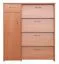 Schuhschrank Pamanukan 14, Farbe: Erle - Abmessungen: 102 x 90 x 39 cm (H x B x T)