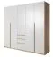 Schlafzimmer - Kleiderschrank, Farbe: Eiche / Weiß matt - 214 x 225 x 60 cm (H x B x T) Abbildung