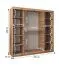 2 Meter breiter Kleiderschrank mit 2 Türen | Farbe: Schwarz Abbildung