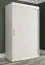 Außergewöhnlicher Kleiderschrank mit Marmor Optik Ätna 32, Farbe: Weiß matt / Weißer Marmor - Abmessungen: 200 x 120 x 62 cm (H x B x T), mit fünf Fächern und zwei Kleiderstangen