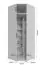 Drehtürenschrank / Eckkleiderschrank 20, Farbe: Weiß - Abmessungen: 236 x 86 x 86 cm (H x B x T)