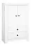 Kommode Orivesi 08, Farbe: Weiß - Abmessungen: 140 x 92 x 42 cm (H x B x T), mit 2 Türen, 2 Schubladen und 2 Fächern