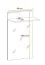 Garderobenspiegel mit Ablage Bratteli 12, Farbe: Eiche Sonoma - Abmessungen: 107 x 60 x 28 cm (H x B x T)