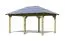 Rechteckiger Pavillon, Farbe Natur KDI, Grundfläche 11,1 m²