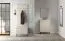 Breite Garderobe mit genügend Haken Petkula 19, Farbe: Beige hell, schlichtes Design, Haken: Schwarz, ABS-Kantenschutz, 7 Haken, für Vorraum