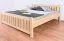 Doppelbett / Gästebett Kiefer massiv Vollholz natur 65, inkl. Lattenrost - 180 x 200 cm (B x L)