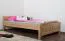 Kinderbett / Jugendbett Buche massiv Vollholz natur 117, inkl. Lattenrost - Liegefläche 120 x 200 cm