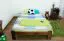 Kinderbett / Jugendbett Kiefer Vollholz massiv Nussfarben A10, inkl. Lattenrost - Abmessung 120 x 200 cm