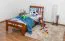 Kinderbett / Jugendbett "Easy Premium Line" K8, Buche Vollholz massiv kirschrot lackiert - Liegefläche: 90 x 200 cm