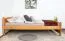 Einzelbett / Gästebett Kiefer massiv Vollholz Erlefarben 84, inkl. Lattenrost - 100 x 200 cm