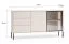 Sideboard | Kaschmir | inkl. LED-Beleuchtung | 3 Schubladen | Push-to-open Funktion | 160 x 40 x 86 cm | 4 Fächer | Kommode | 1 Glastür mit Aluminiumrahmen