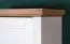 Garderobenschrank, Farbe: Weiß / Walnuss - 193 x 65 x 38 cm (H x B x T)