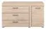 Kommode Decorah 06, Farbe: Eiche hell - Abmessungen: 84 x 146 x 42 cm (H x B x T), mit 1 Tür, 3 Schubladen und 2 Fächern