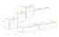 Wohnwand im schlichten Design Balestrand 306, Farbe: Schwarz - Abmessungen: 150 x 330 x 40 cm (H x B x T), mit Push-to-open Funktion