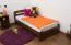 Kinderbett 90 x 200 cm | Massivholz: Kiefer | Nuss Lackiert | inkl. Rollrost Abbildung