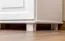 Schmaler Kleiderschrank | 2 Drehtüren | 1 Fach | mit Kleiderstange | 80 cm breit | Massivholz | Farbe: Weiß Abbildung