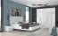 Kleiderschrank | 5 Drehtüren | 4 Schubladen | 5 Fächer | mit 3 Kleiderstangen | 232 cm breit | Farbe: Weiß Abbildung