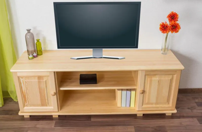TV-Lowboard Massivholz Farbe: Natur 55x156x47 cm  Abbildung