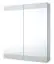 Bad - Spiegelschrank Eluru 01, Farbe: Weiß glänzend – 70 x 60 x 14 cm (H x B x T)