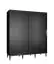 Schiebetürenschrank mit klassischen Design Jotunheimen 68, Farbe: Schwarz - Abmessungen: 208 x 180,5 x 62 cm (H x B x T)