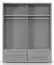 Drehtürenschrank / Kleiderschrank mit LED-Rahmen Siumu 30, Farbe: Weiß / Weiß Hochglanz - 226 x 187 x 60 cm (H x B x T)