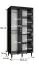 Schiebetürenschrank mit zwei Kleiderstangen Jotunheimen 62, Farbe: Schwarz - Abmessungen: 208 x 100,5 x 62 cm (H x B x T)