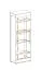 Moderne Vitrine Asheim 02 mit LED Beleuchtung, Farbe: Grau / Eiche Artisan, 191 x 70 x 40 cm, 2 Türen mit Klarglas, 5 Fächer, 2 Glaseinlegeböden