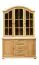 Bücherschrank, Vitrine - Kiefer Massivholz, Farbe: Natur, 135 cm breit Abbildung