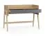 Schreibtisch | ABS-Kanten | Farbe: Eiche / Graphit | zwei geräumige Schubladen | Maße: 121 x 60 x 86 cm | Soft-Close-Funktion | Höhenverstellbar