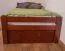 Kinderbett / Jugendbett "Easy Premium Line" K1/2n inkl. 2 Schubladen und 2 Abdeckblenden, 90 x 200 cm Buche Vollholz massiv Kirschfarben