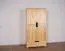 Kleiderschrank / Drehtürenschrank Kiefer massiv Vollholz natur 007A - Abmessung 190 x 100 x 60 cm (H x B x T)