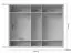 Drehtürenschrank / Kleiderschrank Lotofaga 17, Farbe: Weiß / Walnuss - 227 x 291 x 59 cm (H x B x T)