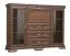 Vitrine Sentis 12, Farbe: Dunkelbraun - 117 x 158 x 46 cm (H x B x T)