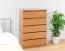 Kommode Kebumen 22, Farbe: Erle - Abmessungen: 102 x 65 x 42 cm (H x B x T)